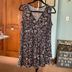 Cute Sleeveless Faux Wrap Tunic Dress Size XL EUC Like New